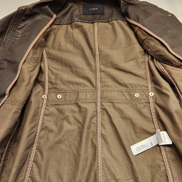 J. Crew Women's Downtown Field Jacket Cotton Brown Full Zip Size - Picture 5 of 9